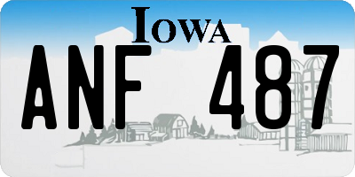 IA license plate ANF487