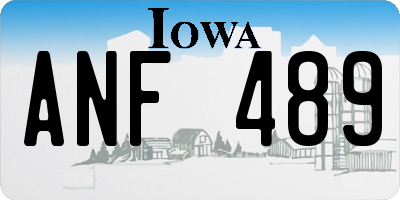 IA license plate ANF489