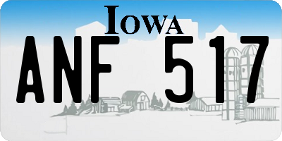 IA license plate ANF517