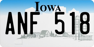 IA license plate ANF518