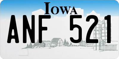IA license plate ANF521