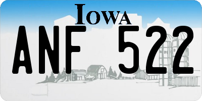IA license plate ANF522
