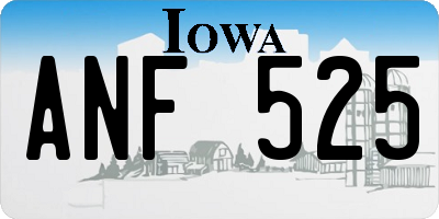 IA license plate ANF525