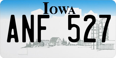 IA license plate ANF527