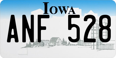 IA license plate ANF528