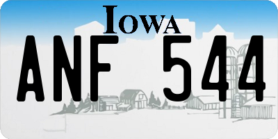 IA license plate ANF544