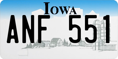 IA license plate ANF551