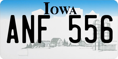 IA license plate ANF556