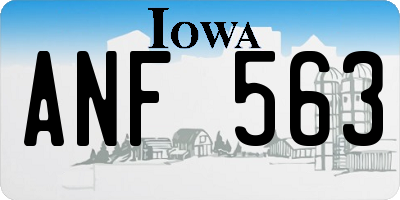 IA license plate ANF563