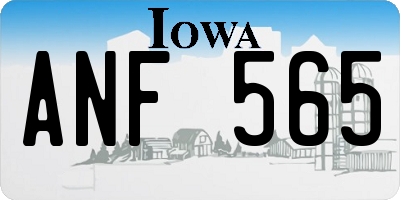 IA license plate ANF565