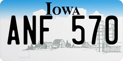 IA license plate ANF570