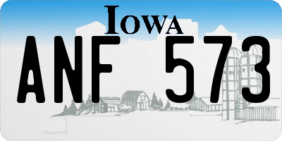 IA license plate ANF573