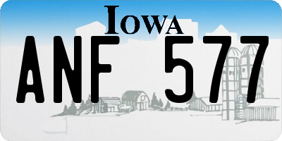 IA license plate ANF577