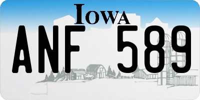 IA license plate ANF589