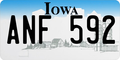 IA license plate ANF592