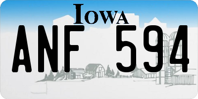IA license plate ANF594