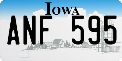 IA license plate ANF595