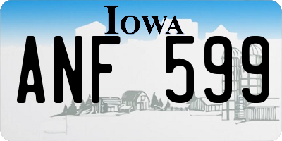 IA license plate ANF599