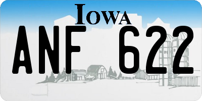 IA license plate ANF622