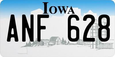IA license plate ANF628