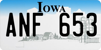 IA license plate ANF653