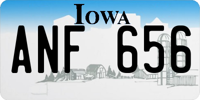 IA license plate ANF656