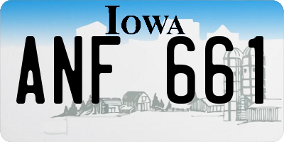 IA license plate ANF661