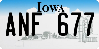 IA license plate ANF677