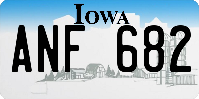 IA license plate ANF682