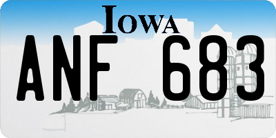 IA license plate ANF683