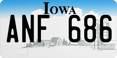 IA license plate ANF686
