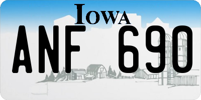 IA license plate ANF690