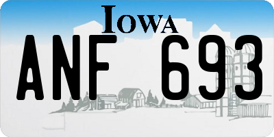 IA license plate ANF693