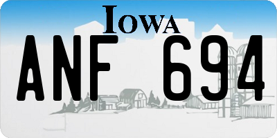 IA license plate ANF694