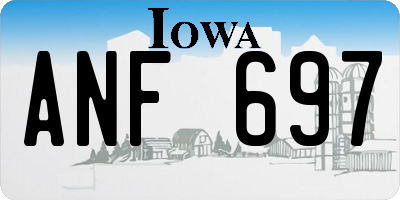 IA license plate ANF697