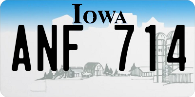 IA license plate ANF714