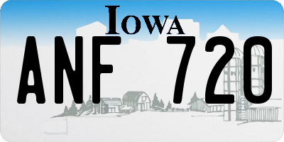IA license plate ANF720