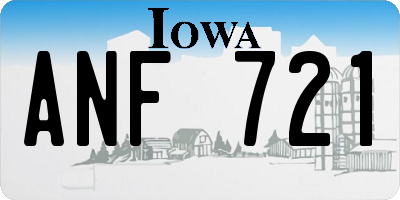 IA license plate ANF721