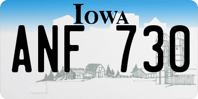 IA license plate ANF730
