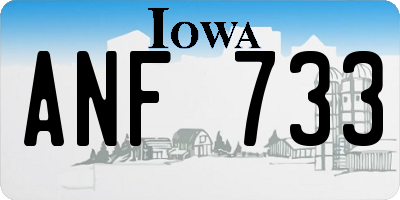 IA license plate ANF733