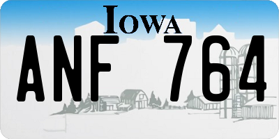IA license plate ANF764