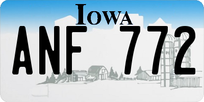 IA license plate ANF772