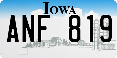 IA license plate ANF819