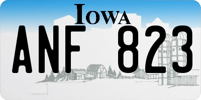 IA license plate ANF823