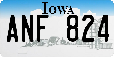 IA license plate ANF824