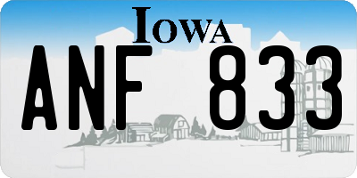 IA license plate ANF833