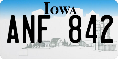 IA license plate ANF842