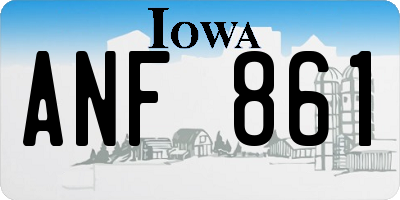 IA license plate ANF861