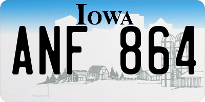 IA license plate ANF864