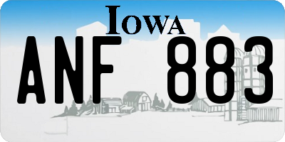 IA license plate ANF883